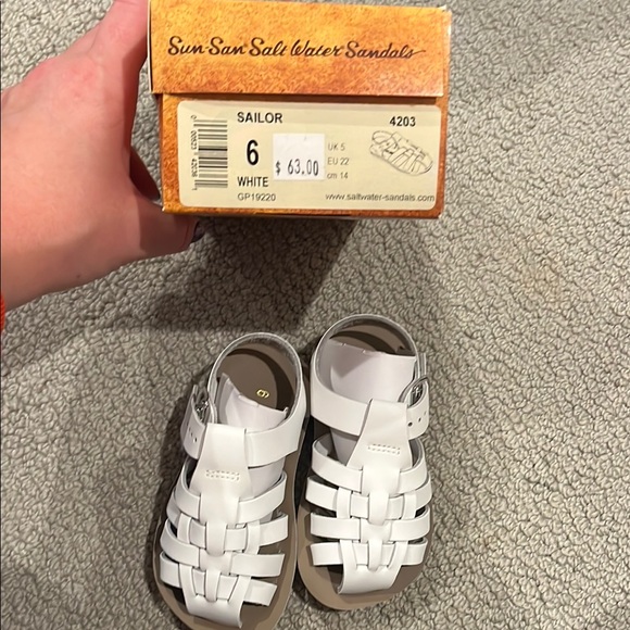 Salt Water Sandals by Hoy Other - salt water sandals sailor white new size 6